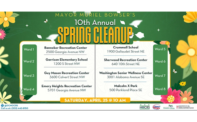 Mayor Muriel Bowser's 10th Annual Spring Cleanup